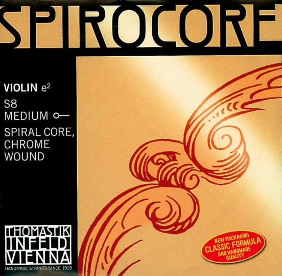 THOMASTIK Spirocore Violinsaite E mit Schlinge Chrom, mittel 