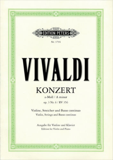 Vivaldi, Konzert a-Moll, op. 3 Nr. 6,  RV 356  