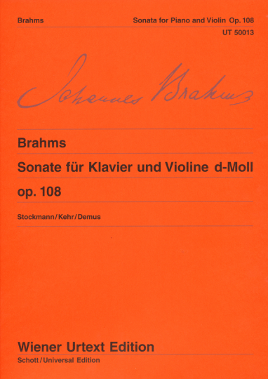 Brahms, Sonate für Klavier und Violine d-Moll, op. 108 