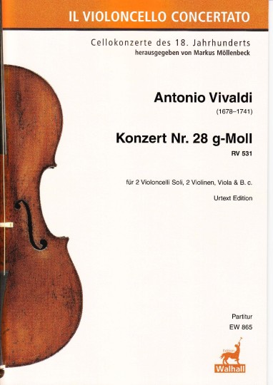 Vivaldi, Antonio (1678–1741): Konzert Nr. 28 g-Moll RV 531 – Partitur 