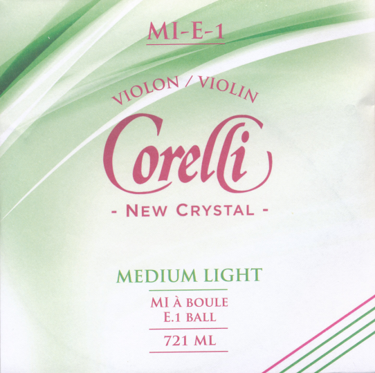 CORELLI Crystal Violinsaiten SATZ mit E-Kugel med. light