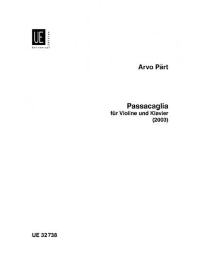Pärt Arvo, Passacaglia für Violine und Klavier 
